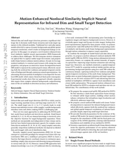 Motion-Enhanced Nonlocal Similarity Implicit Neural Representation for Infrared Dim and Small Target Detection
