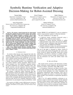 Symbolic Runtime Verification and Adaptive Decision-Making for Robot-Assisted Dressing