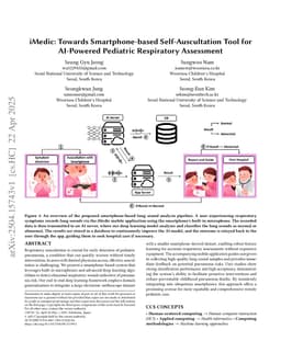 iMedic: Towards Smartphone-based Self-Auscultation Tool for AI-Powered Pediatric Respiratory Assessment