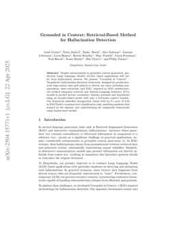 Grounded in Context: Retrieval-Based Method for Hallucination Detection