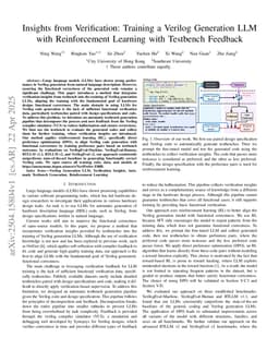 Insights from Verification: Training a Verilog Generation LLM with Reinforcement Learning with Testbench Feedback
