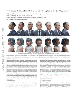 Text-based Animatable 3D Avatars with Morphable Model Alignment