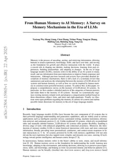 From Human Memory to AI Memory: A Survey on Memory Mechanisms in the Era of LLMs