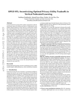 OPUS-VFL: Incentivizing Optimal Privacy-Utility Tradeoffs in Vertical Federated Learning