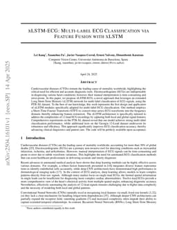 xLSTM-ECG: Multi-label ECG Classification via Feature Fusion with xLSTM