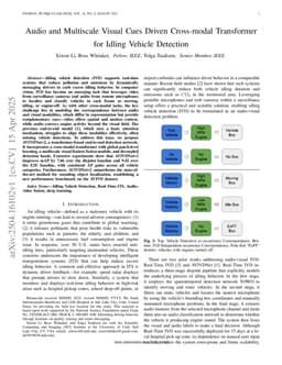 Audio and Multiscale Visual Cues Driven Cross-modal Transformer for Idling Vehicle Detection