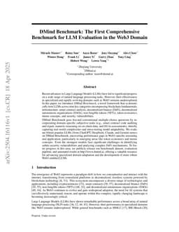 DMind Benchmark: The First Comprehensive Benchmark for LLM Evaluation in the Web3 Domain