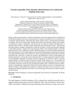 Towards responsible AI for education: Hybrid human-AI to confront the Elephant in the room
