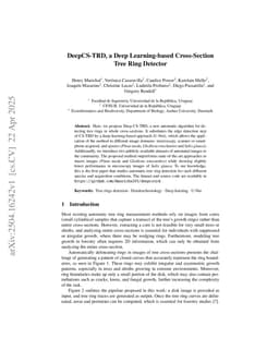 DeepCS-TRD, a Deep Learning-based Cross-Section Tree Ring Detector