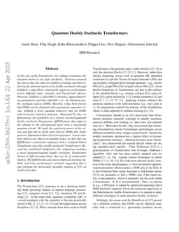 Quantum Doubly Stochastic Transformers