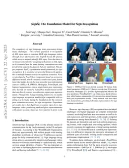 SignX: The Foundation Model for Sign Recognition
