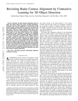Revisiting Radar Camera Alignment by Contrastive Learning for 3D Object Detection