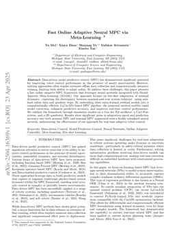 Fast Online Adaptive Neural MPC via Meta-Learning