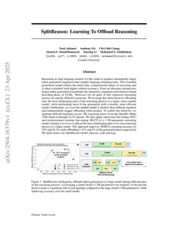 SplitReason: Learning To Offload Reasoning