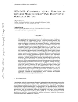 PINN-MEP: Continuous Neural Representations for Minimum-Energy Path Discovery in Molecular Systems