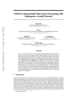 iTFKAN: Interpretable Time Series Forecasting with Kolmogorov-Arnold Network