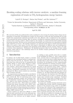 Breaking scaling relations with inverse catalysts: a machine learning exploration of trends in $\mathrm{CO_2}$ hydrogenation energy barriers