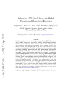 Enhancing LLM-Based Agents via Global Planning and Hierarchical Execution