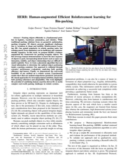 HERB: Human-augmented Efficient Reinforcement learning for Bin-packing