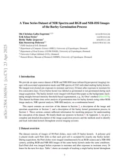 A Time Series Dataset of NIR Spectra and RGB and NIR-HSI Images of the Barley Germination Process