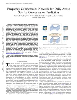 Frequency-Compensated Network for Daily Arctic Sea Ice Concentration Prediction