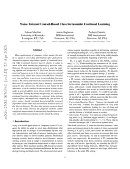 Noise-Tolerant Coreset-Based Class Incremental Continual Learning