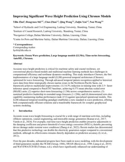Improving Significant Wave Height Prediction Using Chronos Models