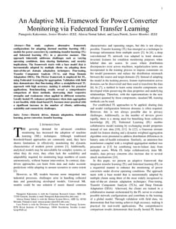 An Adaptive ML Framework for Power Converter Monitoring via Federated Transfer Learning