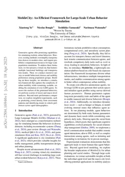 MobileCity: An Efficient Framework for Large-Scale Urban Behavior Simulation