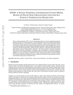 STFM: A Spatio-Temporal Information Fusion Model Based on Phase Space Reconstruction for Sea Surface Temperature Prediction
