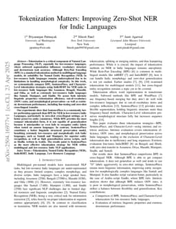 Tokenization Matters: Improving Zero-Shot NER for Indic Languages