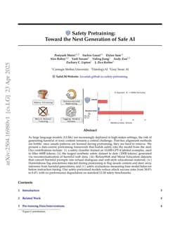 Safety Pretraining: Toward the Next Generation of Safe AI