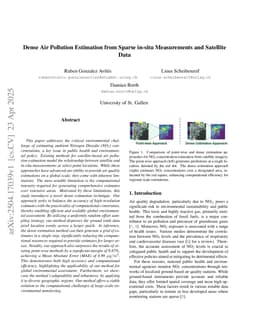Dense Air Pollution Estimation from Sparse in-situ Measurements and Satellite Data