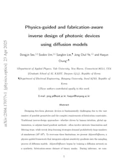 Physics-guided and fabrication-aware inverse design of photonic devices using diffusion models