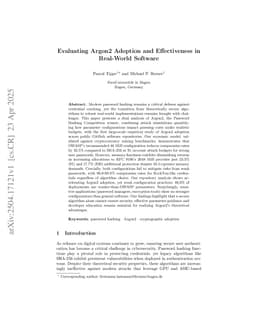 Evaluating Argon2 Adoption and Effectiveness in Real-World Software