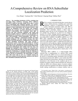A Comprehensive Review on RNA Subcellular Localization Prediction