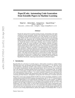 Paper2Code: Automating Code Generation from Scientific Papers in Machine Learning