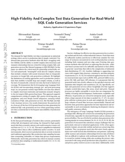 High-Fidelity And Complex Test Data Generation For Real-World SQL Code Generation Services
