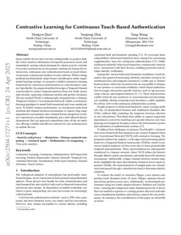 Contrastive Learning for Continuous Touch-Based Authentication