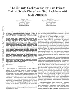 The Ultimate Cookbook for Invisible Poison: Crafting Subtle Clean-Label Text Backdoors with Style Attributes