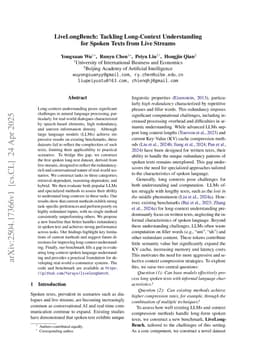 LiveLongBench: Tackling Long-Context Understanding for Spoken Texts from Live Streams