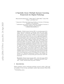 A Spatially-Aware Multiple Instance Learning Framework for Digital Pathology
