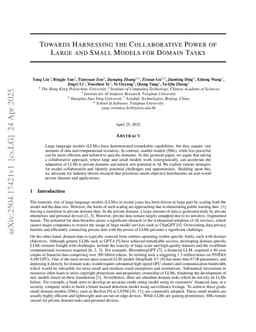 Towards Harnessing the Collaborative Power of Large and Small Models for Domain Tasks