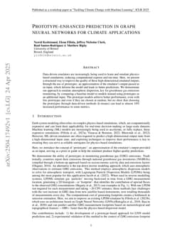 Prototype-enhanced prediction in graph neural networks for climate applications