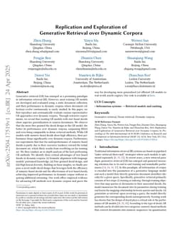 Replication and Exploration of Generative Retrieval over Dynamic Corpora