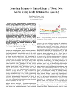 Learning Isometric Embeddings of Road Networks using Multidimensional Scaling
