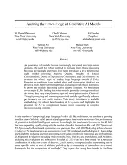 Auditing the Ethical Logic of Generative AI Models
