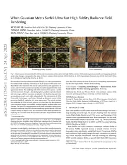 When Gaussian Meets Surfel: Ultra-fast High-fidelity Radiance Field Rendering
