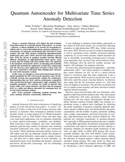 Quantum Autoencoder for Multivariate Time Series Anomaly Detection