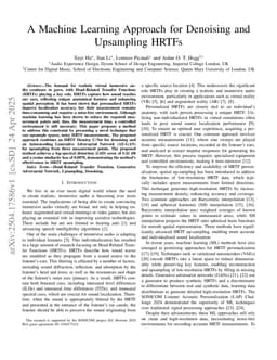 A Machine Learning Approach for Denoising and Upsampling HRTFs